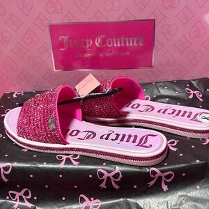 Juicy Couture Glittery Pink Slides